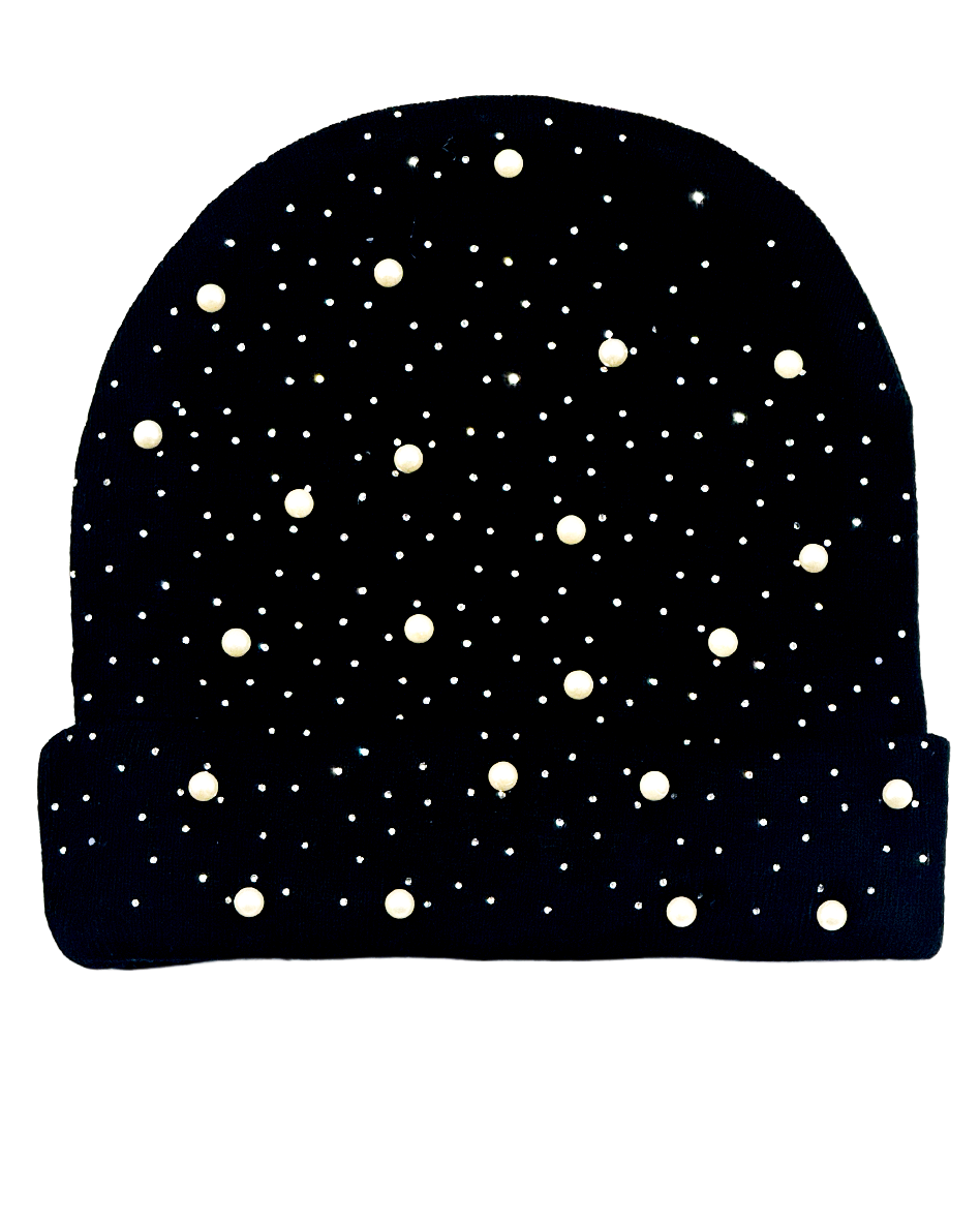 Pearl-Studded Beanie