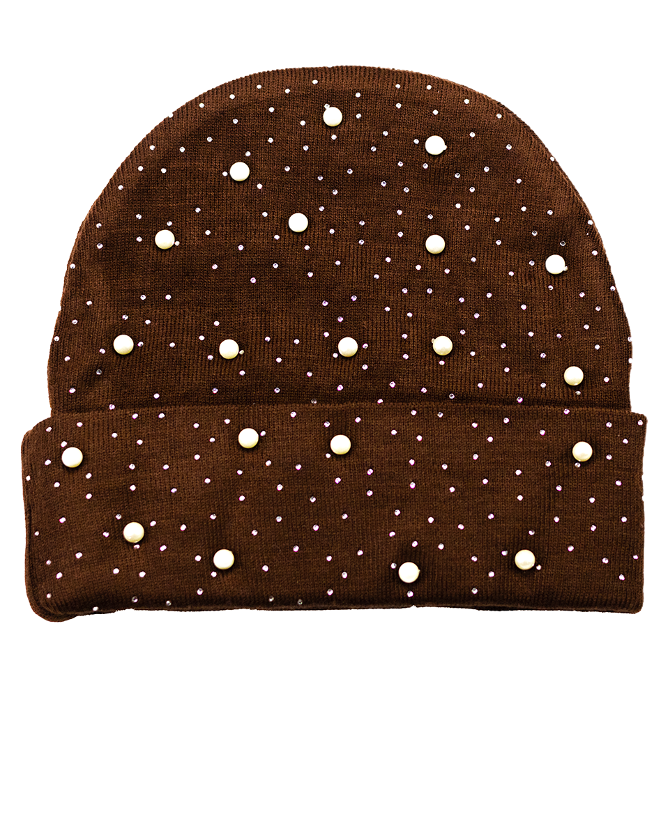 Pearl-Studded Beanie