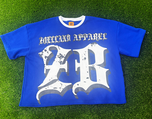 Zoelland Apparel Blue  Cropped Tee