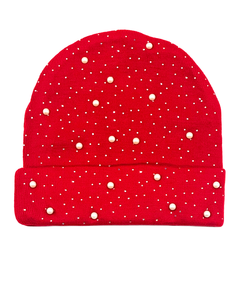 Pearl-Studded Beanie